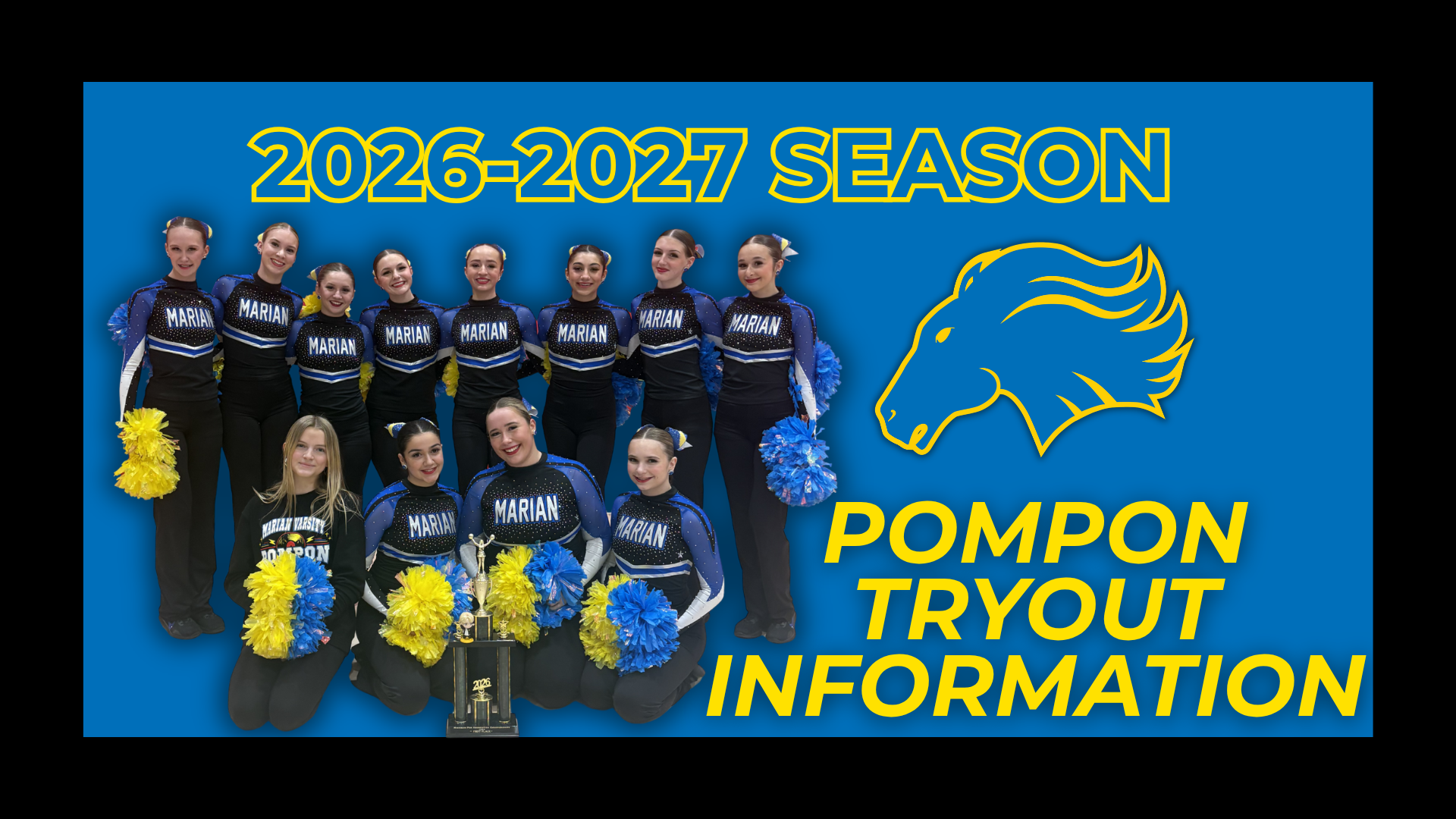 2026-2027 Marian Pompon Tryouts Announced!