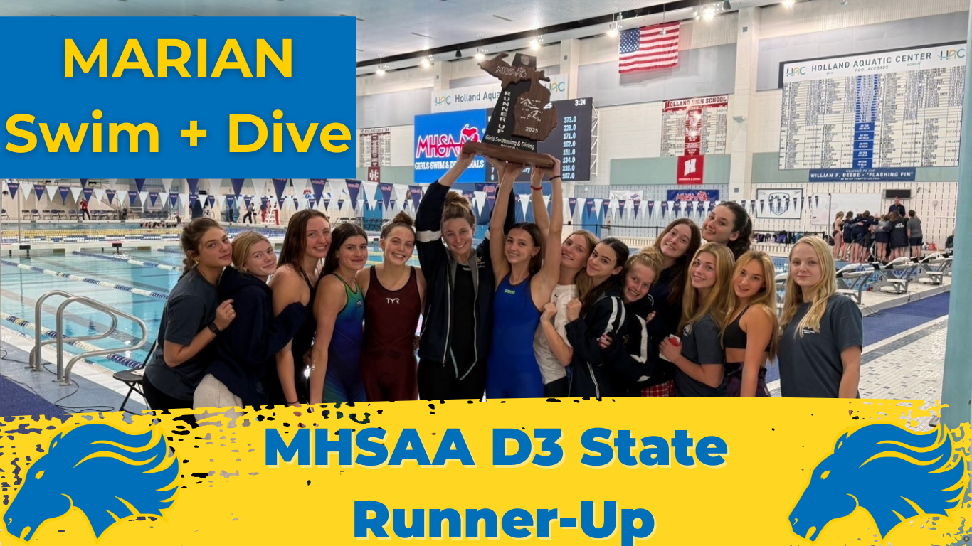 Marian Swim &amp; Dive Shines With Second Place Finish at the MHSAA Division 3 State Finals!
