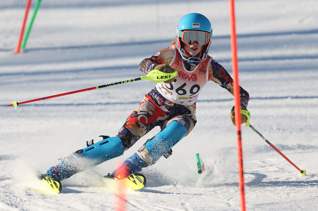 Emma Borgula finished fifth in slalom and fourth in giant slalom to lead Marian.
